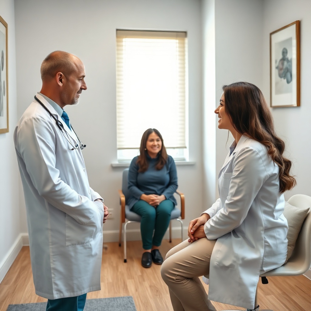 Patient consulting a healthcare provider about sexual health
